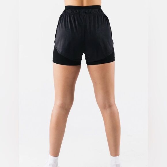 Alphalete Margo Mesh Shorts Black Small NEW Gym Workout - Picture 5 of 13